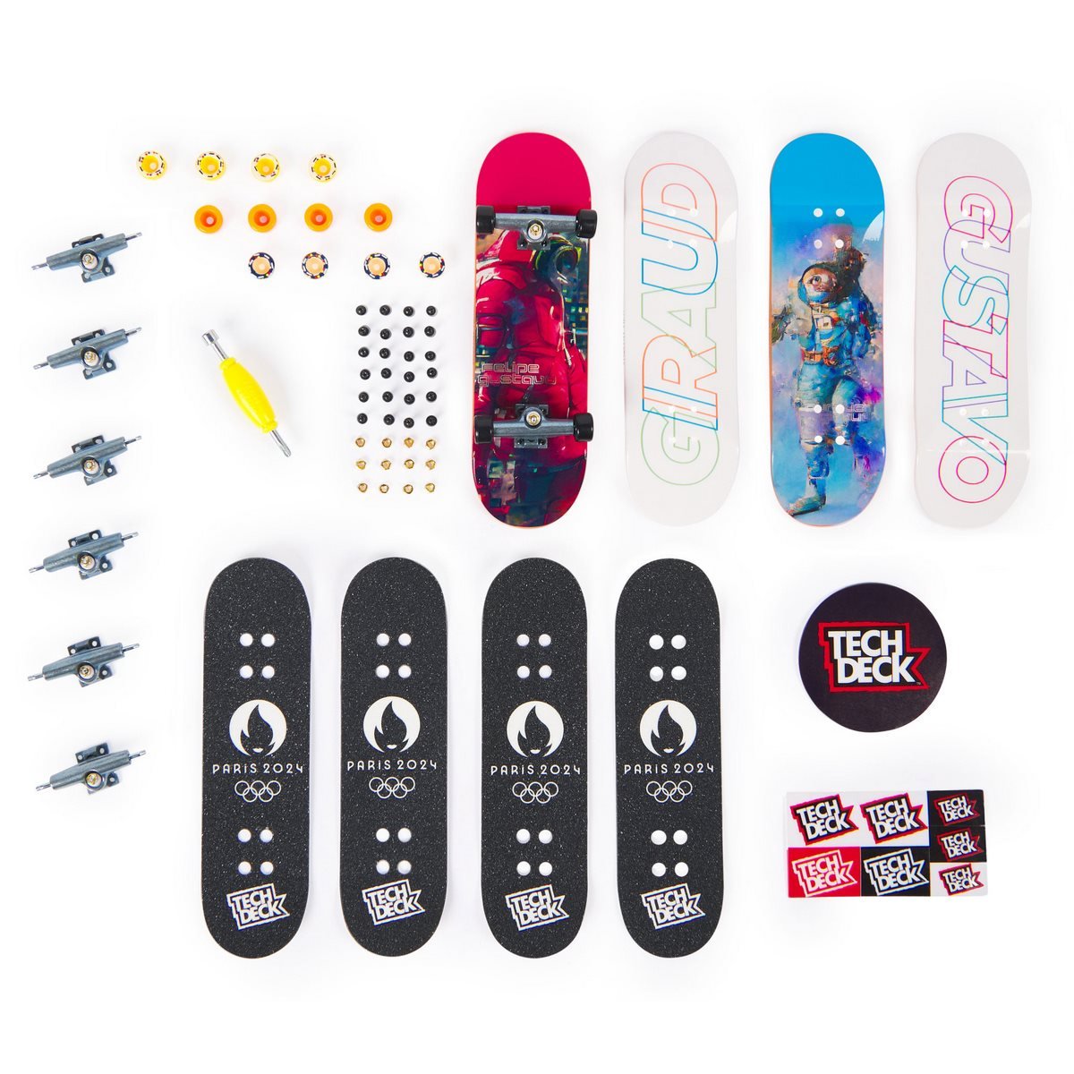 Tech Deck Pack De 4 - Felipe Gustavo Paris 2024
